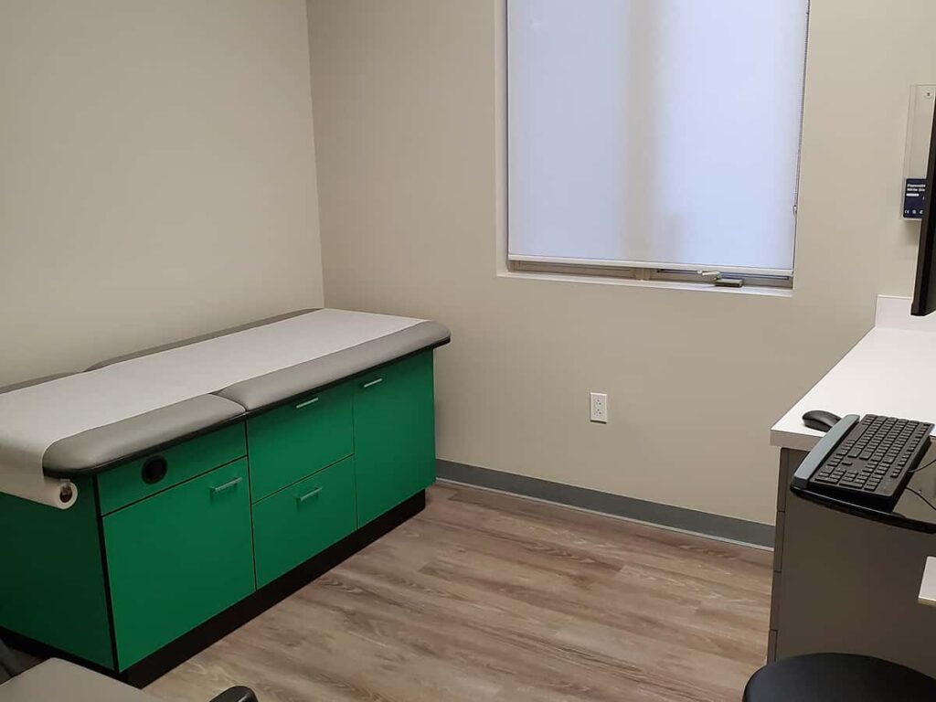 a consult room at ALB Pain Management & Spine Care clinic